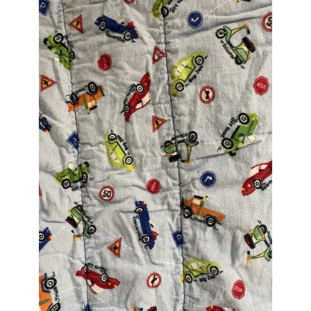Baby Blanket Chicago Bears Cars Trucks‎ Crib Quilt Handmade 28 x 38